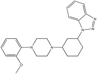 4-(3-(1-benzotriazolyl)cyclohexyl)-1-(2-methoxyphenyl)piperazine Structure