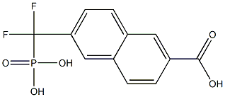 (1,1-difluoro-1-((6-carboxy)naphth-2-yl))methylphosphonic acid Structure