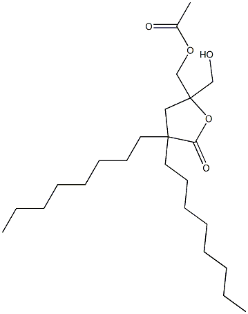 5-(acetoxymethyl)-5--(hydroxymethyl)-3,3-dioctyltetrahydro-2-furanone 구조식 이미지