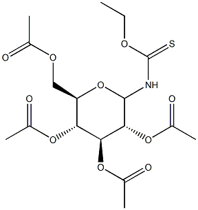 O-ethyl N-(2,3,4,6-tetra-O-acetylglucopyranosyl)thiocarbamate 구조식 이미지