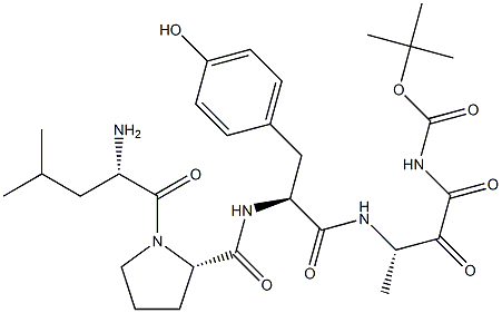 tert-butyloxycarbonyl-leucyl-prolyl-tyrosyl-alanyl-methylamide Structure