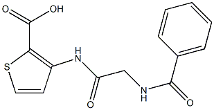 3-{[2-(benzoylamino)acetyl]amino}-2-thiophenecarboxylic acid Structure
