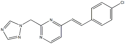 4-(4-chlorostyryl)-2-(1H-1,2,4-triazol-1-ylmethyl)pyrimidine Structure