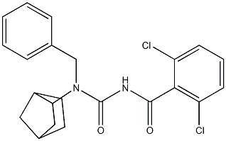 N-benzyl-N-bicyclo[2.2.1]hept-2-yl-N'-(2,6-dichlorobenzoyl)urea 구조식 이미지