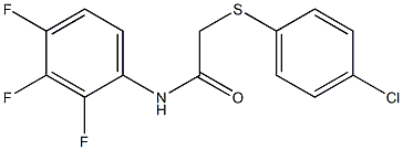 N1-(2,3,4-trifluorophenyl)-2-[(4-chlorophenyl)thio]acetamide 구조식 이미지