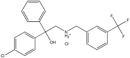 2-(4-chlorophenyl)-2-hydroxy-2-phenyl-N-[3-(trifluoromethyl)benzyl]-1-ethanaminium chloride 구조식 이미지