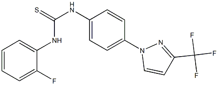 N-(2-fluorophenyl)-N'-{4-[3-(trifluoromethyl)-1H-pyrazol-1-yl]phenyl}thiourea 구조식 이미지
