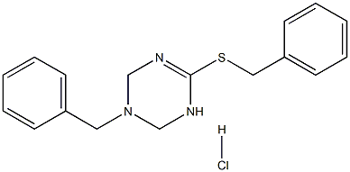 3-benzyl-6-(benzylthio)-1,2,3,4-tetrahydro-1,3,5-triazine hydrochloride 구조식 이미지