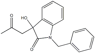 1-benzyl-3-hydroxy-3-(2-oxopropyl)indolin-2-one 구조식 이미지