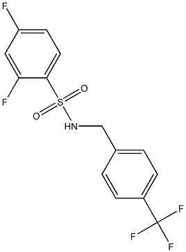 N1-[4-(trifluoromethyl)benzyl]-2,4-difluorobenzene-1-sulfonamide 구조식 이미지