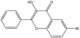 6-bromo-3-hydroxy-2-phenyl-4H-chromen-4-one 구조식 이미지