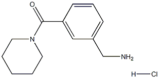 1-[3-(piperidin-1-ylcarbonyl)phenyl]methanamine hydrochloride Structure