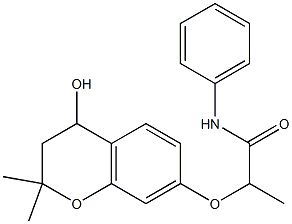 N1-phenyl-2-[(4-hydroxy-2,2-dimethyl-3,4-dihydro-2H-chromen-7-yl)oxy]propanamide Structure