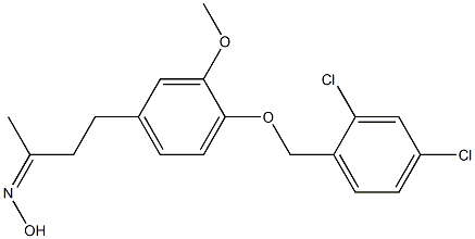 4-{4-[(2,4-dichlorobenzyl)oxy]-3-methoxyphenyl}butan-2-one oxime Structure