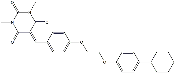 5-({4-[2-(4-cyclohexylphenoxy)ethoxy]phenyl}methylene)-1,3-dimethyl-2,4,6(1H,3H,5H)-pyrimidinetrione 구조식 이미지