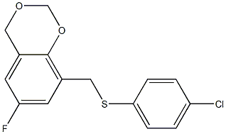 8-{[(4-chlorophenyl)thio]methyl}-6-fluoro-4H-1,3-benzodioxine Structure