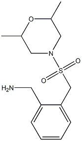 (2-{[(2,6-dimethylmorpholine-4-)sulfonyl]methyl}phenyl)methanamine Structure