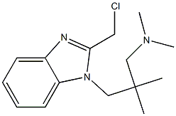 (2-{[2-(chloromethyl)-1H-1,3-benzodiazol-1-yl]methyl}-2-methylpropyl)dimethylamine 구조식 이미지