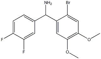 (2-bromo-4,5-dimethoxyphenyl)(3,4-difluorophenyl)methanamine 구조식 이미지