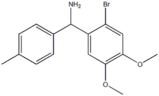 (2-bromo-4,5-dimethoxyphenyl)(4-methylphenyl)methanamine Structure