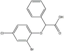 (2-bromo-4-chlorophenoxy)(phenyl)acetic acid 구조식 이미지