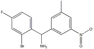 (2-bromo-4-fluorophenyl)(3-methyl-5-nitrophenyl)methanamine 구조식 이미지