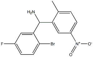 (2-bromo-5-fluorophenyl)(2-methyl-5-nitrophenyl)methanamine 구조식 이미지