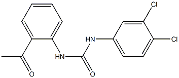 1-(3,4-dichlorophenyl)-3-(2-acetylphenyl)urea 구조식 이미지