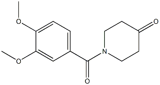 1-(3,4-dimethoxybenzoyl)piperidin-4-one 구조식 이미지