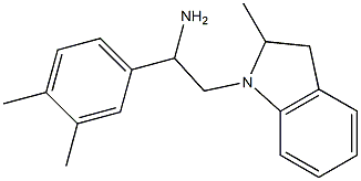 1-(3,4-dimethylphenyl)-2-(2-methyl-2,3-dihydro-1H-indol-1-yl)ethan-1-amine Structure