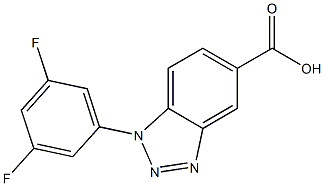 1-(3,5-difluorophenyl)-1H-1,2,3-benzotriazole-5-carboxylic acid Structure