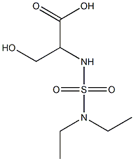 2-[(diethylsulfamoyl)amino]-3-hydroxypropanoic acid 구조식 이미지