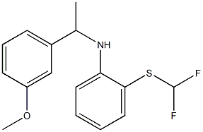 2-[(difluoromethyl)sulfanyl]-N-[1-(3-methoxyphenyl)ethyl]aniline 구조식 이미지