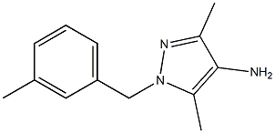 3,5-dimethyl-1-[(3-methylphenyl)methyl]-1H-pyrazol-4-amine 구조식 이미지