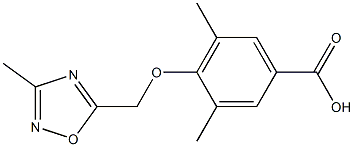 3,5-dimethyl-4-[(3-methyl-1,2,4-oxadiazol-5-yl)methoxy]benzoic acid Structure