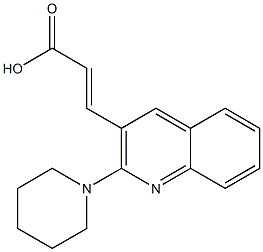 3-[2-(piperidin-1-yl)quinolin-3-yl]prop-2-enoic acid 구조식 이미지