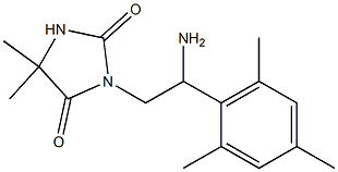 3-[2-amino-2-(2,4,6-trimethylphenyl)ethyl]-5,5-dimethylimidazolidine-2,4-dione 구조식 이미지