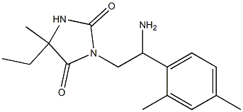 3-[2-amino-2-(2,4-dimethylphenyl)ethyl]-5-ethyl-5-methylimidazolidine-2,4-dione Structure