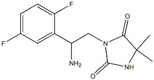 3-[2-amino-2-(2,5-difluorophenyl)ethyl]-5,5-dimethylimidazolidine-2,4-dione 구조식 이미지