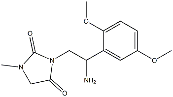 3-[2-amino-2-(2,5-dimethoxyphenyl)ethyl]-1-methylimidazolidine-2,4-dione 구조식 이미지