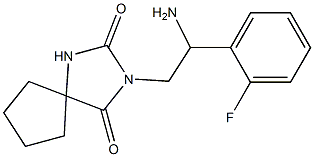 3-[2-amino-2-(2-fluorophenyl)ethyl]-1,3-diazaspiro[4.4]nonane-2,4-dione Structure