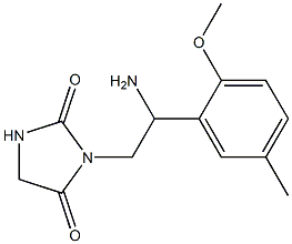 3-[2-amino-2-(2-methoxy-5-methylphenyl)ethyl]imidazolidine-2,4-dione Structure