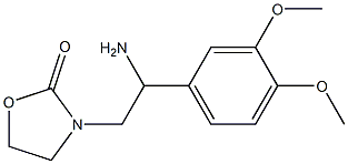 3-[2-amino-2-(3,4-dimethoxyphenyl)ethyl]-1,3-oxazolidin-2-one Structure