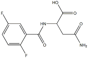 4-amino-2-[(2,5-difluorobenzoyl)amino]-4-oxobutanoic acid 구조식 이미지