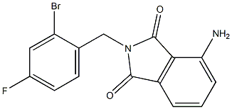 4-amino-2-[(2-bromo-4-fluorophenyl)methyl]-2,3-dihydro-1H-isoindole-1,3-dione 구조식 이미지