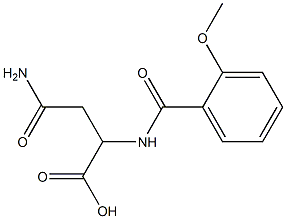 4-amino-2-[(2-methoxybenzoyl)amino]-4-oxobutanoic acid 구조식 이미지