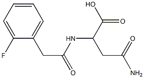 4-amino-2-{[(2-fluorophenyl)acetyl]amino}-4-oxobutanoic acid Structure