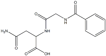 4-amino-2-{[(benzoylamino)acetyl]amino}-4-oxobutanoic acid 구조식 이미지