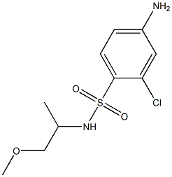 4-amino-2-chloro-N-(1-methoxypropan-2-yl)benzene-1-sulfonamide 구조식 이미지