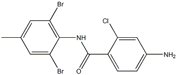 4-amino-2-chloro-N-(2,6-dibromo-4-methylphenyl)benzamide Structure